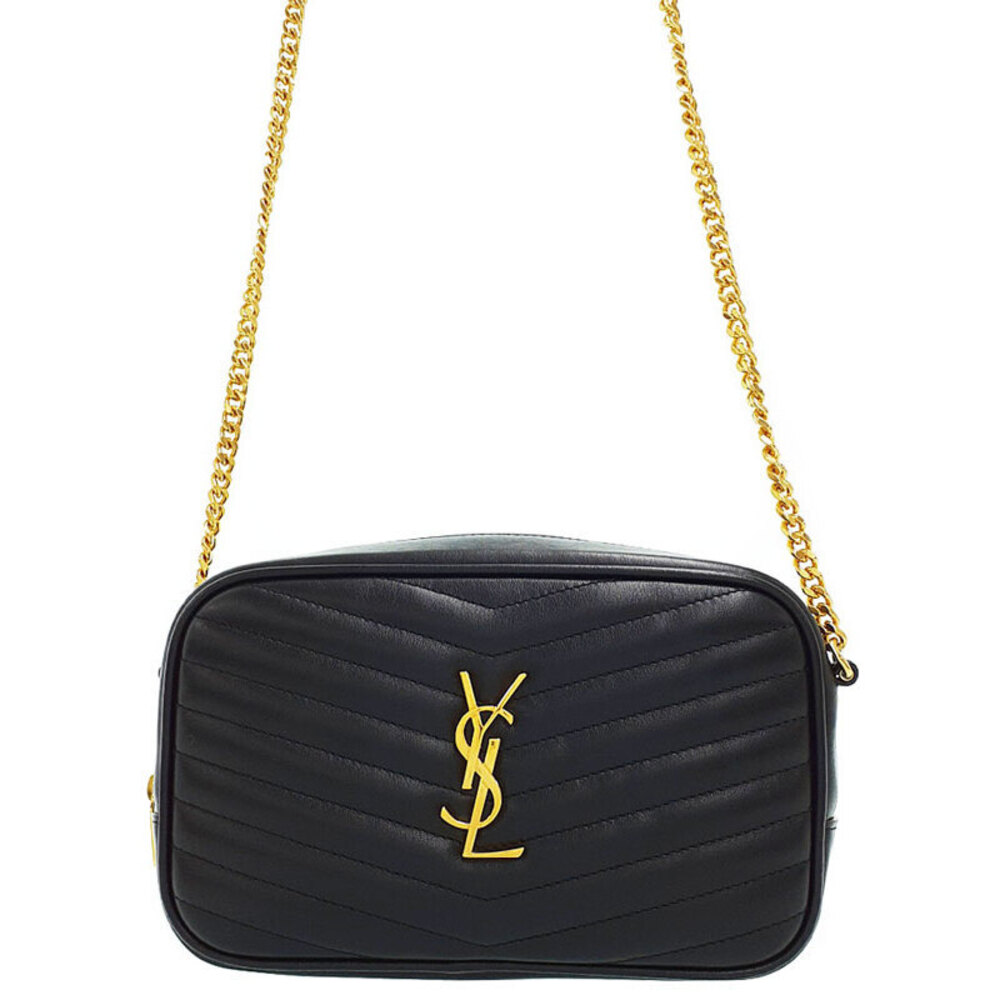 Saint Laurent Lou camera Chain bag grained matelasse calf leather